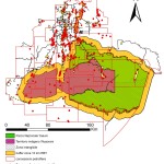 Parque Nacional Yasuní, Reserva Indígena Waorani y Zona Intangible: dimensión de la producción hidrocarburíferas (Bloques, pozos, oleoductos). (Pappalardo, 2009)