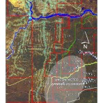 Land cover map (Landsat ETM+, 2002) of the Via Auca territory and anthropic pressures on the Zona Intangible and the uncontacted indigenous group. Deforestation processes developed by road systems around the Via Auca main axis, African Palm cultivations (yellow areas at the north sector), Zona Intangible Tagaeri Taromenane, Armadillo uncontacted clan and oil blocks.