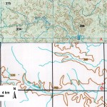 Fig. 2 -  Perimeter of Zona Intangible Tagaeri Taromenane (ZITT) including points No. 5, No. 6, No. 7. (IGM Ecuador, scale 1:250,000). Points No. 6 and No. 7 belong to different rivers: the former to the Rio Dicaro, the latter to the Rio Nashiño.