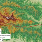 Fig. 4 - Digital Elevation Model (SRTM) analysis between points No. 7 and 8: a critical mapping out of the Zona Intangible Tagaeri Taromenane (ZITT).  Figure 4. Digital Elevation Model (SRTM) analysis between points No. 7 and 8: a critical mapping out of the Zona Intangible Tagaeri Taromenane (ZITT). show more  The DEM analysis of river dynamic clearly shows that the boundary section, rather than overlapping the Rio Nashiño river bed, drifts away from the river course running over a hills line upper slope. This mapping out violates both the terrain morphology and the same official text (Decree 2187, 2007)