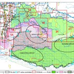 Fig. 6 - Synthesis map: Yasuní National Park (YNP), Waorani Ethnic Reserve (WER), Zona Intangible Tagaeri Taromenane (ZITT) and oil blocks. The overlapping systems of territorial complexity in and around the Yasuní Biosphere Reserve: the Zona Intangible (ZITT) is geographically adjoined with productive oil concessions area at the north-west side; on the contrary the north-east sector overlaps both with oil blocks No. 31 (operated by the Petroamazonas national company) and that ITT block (Ishipingo-Tiputini-Tambococha block, Secreteria de Hidrocarburos of Ecuador). The spatial distribution of the Tagaeri Taromenane clans is partially outside the ZITT perimeter in the cases of the Nashiño and the Maxus groups; the Armadillo group is completely outside the ZITT boundary overlapping oil blocks No. 14 and No. 17. Their home range overlaps several titled and untitled land of mestizo (colonos) farmers and non-autochthonous indigenous settlements in the Dayuma and Ines Arango districts, implicating a sensible proximity with roads system related to the Via Auca main axis. The presence of the Armadillo group in this area is also confirmed by recent violent contacts between the Hormiguero oil platform and the Armadillo oil field.